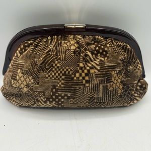 Vintage Cara Couture Carpet Clutch Makeup Bag